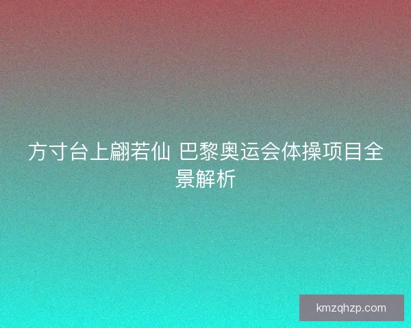 方寸台上翩若仙 巴黎奥运会体操项目全景解析